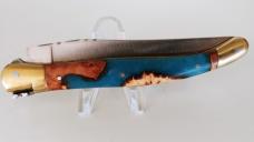 Laguiole knife with BURL & epoxy 