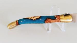 Laguiole knife with BURL & epoxy