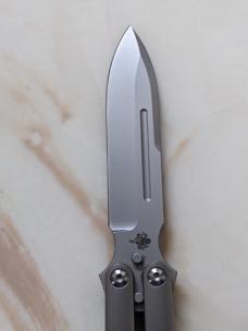 Prometheus SPD Invictus-Balisong Titanium (3.75" Bead Blast/Satin)