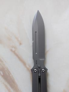 Prometheus SPD Invictus-Balisong Titanium (3.75" Bead Blast/Satin)