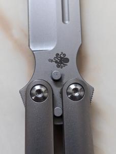 Prometheus SPD Invictus-Balisong Titanium (3.75" Bead Blast/Satin)