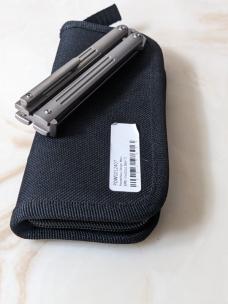 Prometheus SPD Invictus-Balisong Titanium (3.75" Bead Blast/Satin)