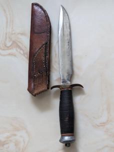 Very Rare Randall Made Knife Made in Springfield Mass WW2 Fighter Leather handle