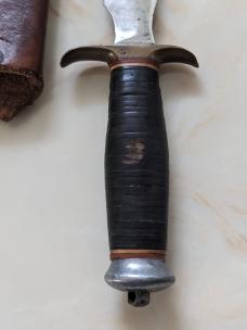 Very Rare Randall Made Knife Made in Springfield Mass WW2 Fighter Leather handle