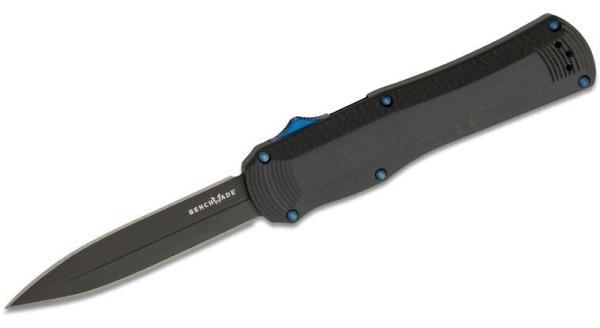 Benchmade 3400BK Autocrat OTF Automatic - 3.71" Double Edge CPM-S30V Black Finish Blade - Black G-10