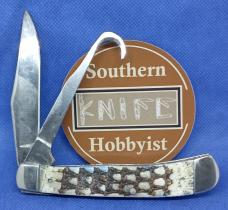 Moore Maker 3208 Horseman's Trapper - rehandled in Armadillo shell