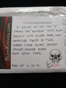 BURN KNIVES K-RAZOR