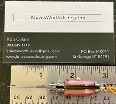 Pink Imitation Mother Of Pearl Miniature Keychain Switchblade Knife, Older Style From Italy