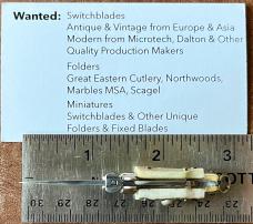 Light Stag Miniature Keychain Switchblade Knife, Older Style, Double Stamp INOX & ITALY, Unused