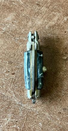 Mini Keychain Switchblade Knife, Older Style, Double Stamp INOX over ITALY, Unused