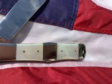 1985 Ka-Bar Folding Hunter Knife (mdl# 6295) with Mother of Pearll Handles -NOS & NM