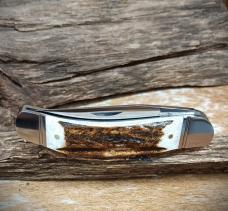 NIB RoseCraft Blades Red Deer Stag Stinking Creek Sowbelly RCT023-STG D2 Modified Clip Point