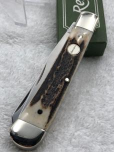Attention Remington Collectors! Vintage German Stag Remington 2 Blade Trapper