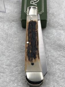 Attention Remington Collectors! Vintage German Stag Remington 2 Blade Trapper