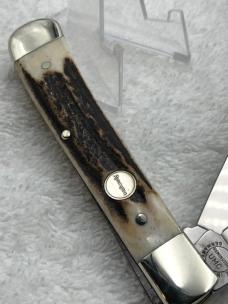 Attention Remington Collectors! Vintage German Stag Remington 2 Blade Trapper