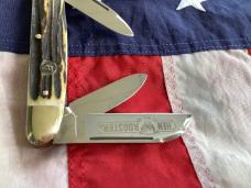 Hen & Rooster -Bertram Cutlery Large Coon Hunter Congress w/ Sweet Stag Handles