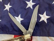 Hand Made Bulldog Brand 4 & 1/8” Trapper Jack (1 of 192 -Buckeye Special) w Gnarly Stag Handles -NOS