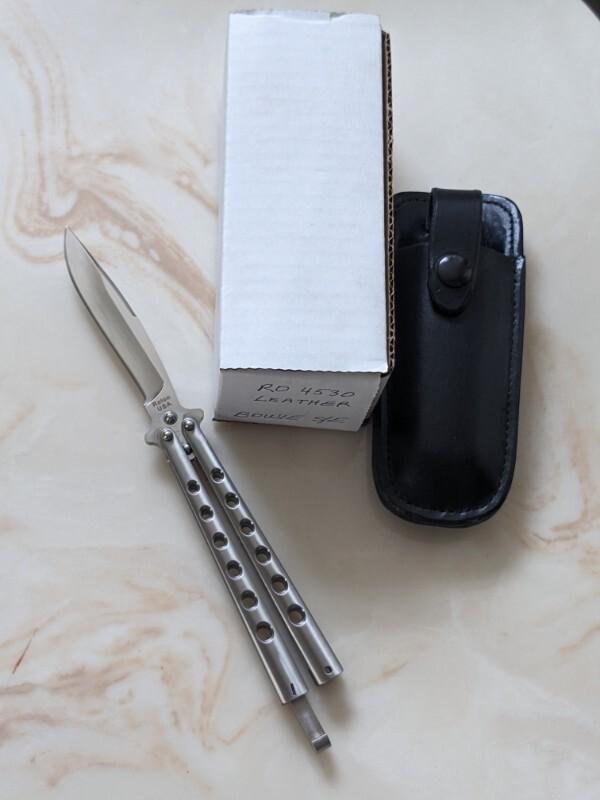 Rare Roton Balisong Bowie grind butterfly knife 