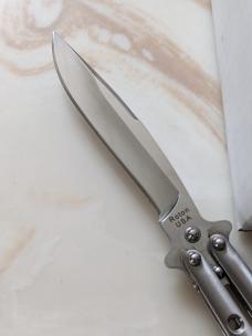 Rare Roton Balisong Bowie grind butterfly knife 