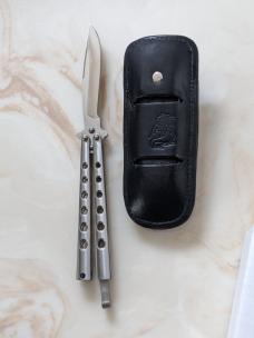 Rare Roton Balisong Bowie grind butterfly knife 