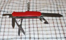 SAK 1891-1991 Centennial Knife Red Traveller 90mm Model 5711 Mint Special Logo No Key Ring