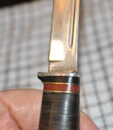 Cattaraugus Chrome Plated Chrome Vanadium Hunting Knife With Original Sheath Aluminum Pommel
