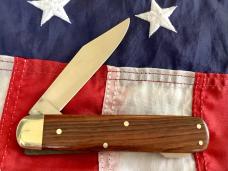 Vintage J A Henckels Single Blade Lock back Large Hunting/Hunter knife in wood display box