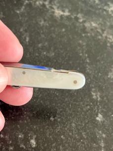 Beautiful Antique Rodgers Cutlers Vest Pocket Knife, Mother Of Pearl, Sheffield England