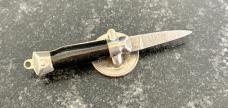 Bambi Mini Keychain Switchblade Knife, Black Handle, Made By Farfalli In Italy, Unused