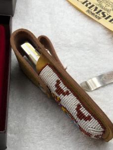 Schrade Cutlery Corp Vintage Limited Edition Kachina Scrimshaw 1 Lock Blade