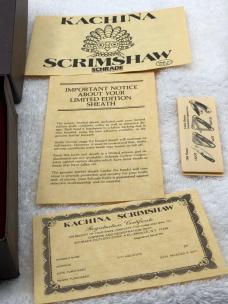 Schrade Cutlery Corp Vintage Limited Edition Kachina Scrimshaw 1 Lock Blade