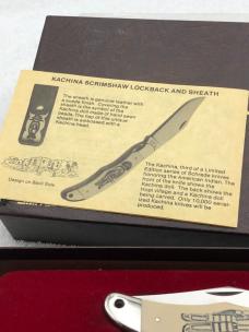 Schrade Cutlery Corp Vintage Limited Edition Kachina Scrimshaw 1 Lock Blade