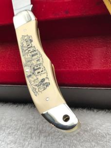 Schrade Cutlery Corp Vintage Limited Edition Kachina Scrimshaw 1 Lock Blade