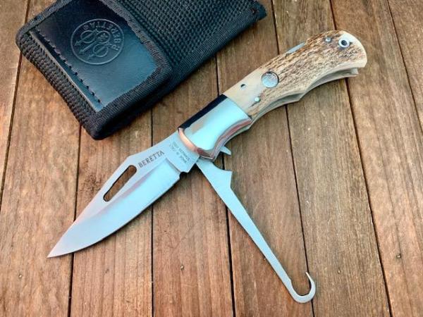 Beretta Bird and Trout Double Lockback Stag Made in Italy