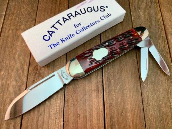 Cattaraugus Cutlery Sleeveboard Whittler For the KCC 1990 Brown Jigged Bone Seki Japan Cattaraugus Cutlery Sleeveboard Whittler For the KCC 1990 Brown Jigged Bone Seki Japan