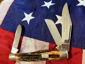 Schatt & Morgan GunStock Stockman w/ Super Stag Handles -NOS & NM