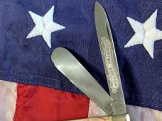 1997 Bulldog Brand HAND MADE 2 Blade Doctor Knife w/ Wide Spatula blade & Handles