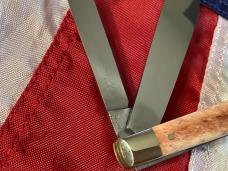 1997 Bulldog Brand HAND MADE 2 Blade Doctor Knife w/ Wide Spatula blade & Handles