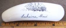 2 scrimshawed ivory Whale Teeth for custom Knife Handle projects