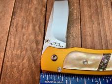 Seki Cut Linerlock Gold Lip Pearl and Abalone Seki Japan