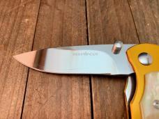 Seki Cut Linerlock Gold Lip Pearl and Abalone Seki Japan