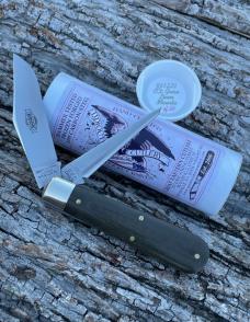 GEC TIDIOUTE ** 861223 OD GREEN LINEN MICARTA BULL HIDE CARVER (1 OF 29)