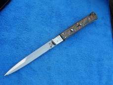New 11" 5mm D & M Italian Switchblade Blue Burl wood handles LE