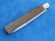 New 11" 5mm D & M Italian Switchblade Blue Burl wood handles LE