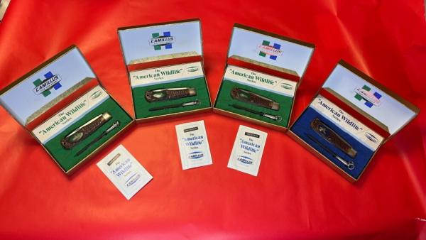 Camillus First Edition "American Wildlife Series" USA Vintage 1976 knife set (101) Camillus First Edition "American Wildlife Series" USA Vintage 1976 knife set (101)