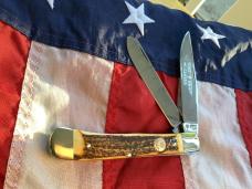 Boker (Tree Brand) Trapper (mdl# 4525) w/ Sweet Stag Handles -NOS