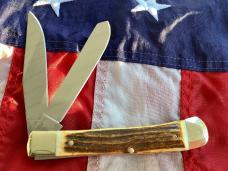 Boker (Tree Brand) Trapper (mdl# 4525) w/ Sweet Stag Handles -NOS