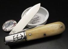1/31 2016 GEC #142216 SFO Charlie Campagna TC Lick Creek Barlow 2-Blade Smooth White Bone