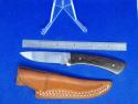 Ka-Bar Cleveland Ohio 1228 Stainless Hong Kong Wood Fixed Blade Sheath Knife in Box c.1966-1982