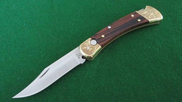 c. 2001 BUCK 110 Folding Hunter Automatic ENGRAVED MINT 